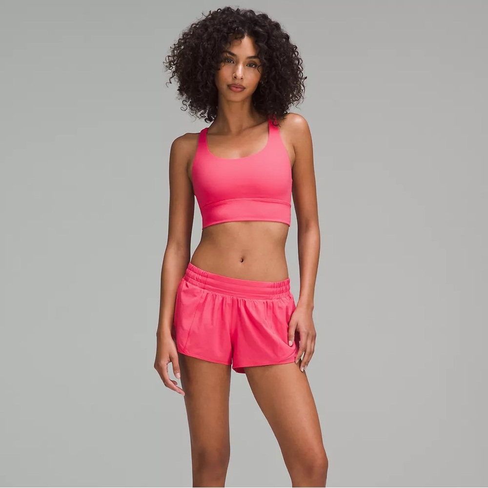 lululemon hotty hot low rise lined short 2.5” glaze pink